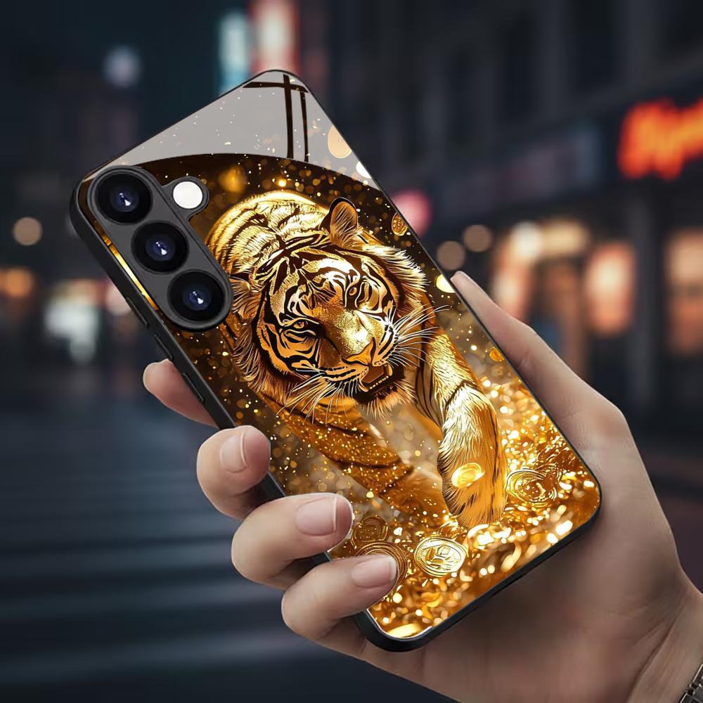 Samsung Galaxy S25 - Tiger pattern glass Phone Case For
