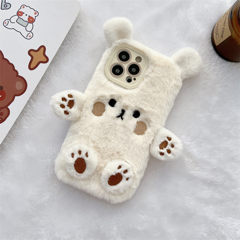 Korean 3D Cartoon Bear Fluffy  - огляд і ціна Apple Iphone 16