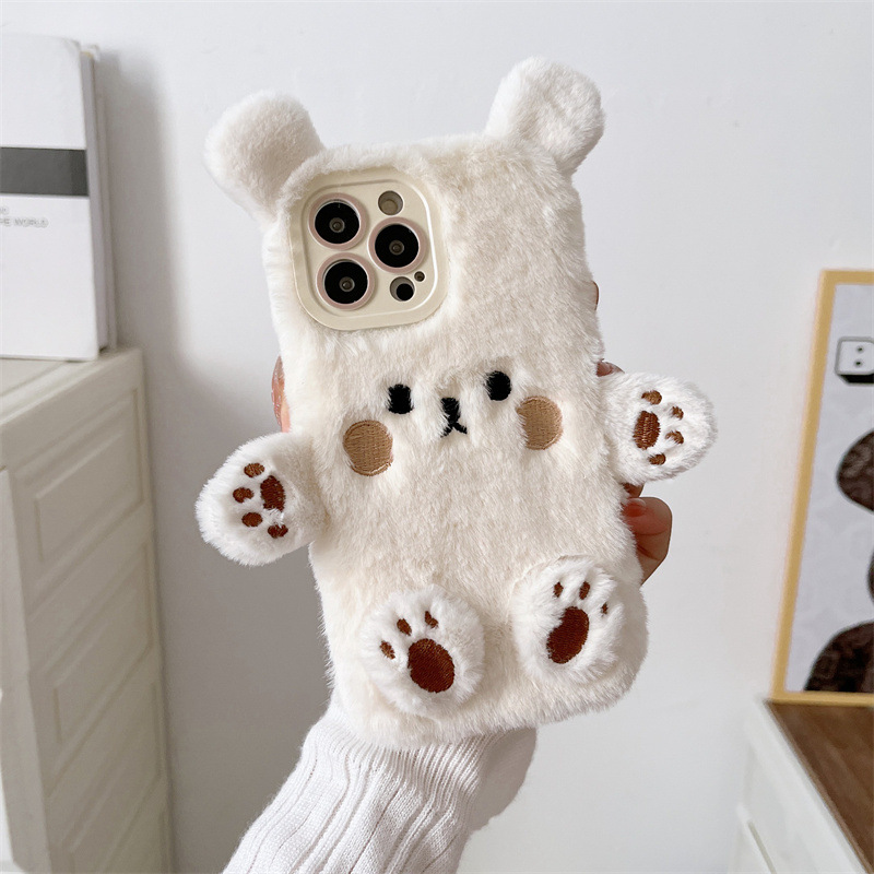 Korean 3D Cartoon Bear Fluffy  - огляд і ціна Apple Iphone 16