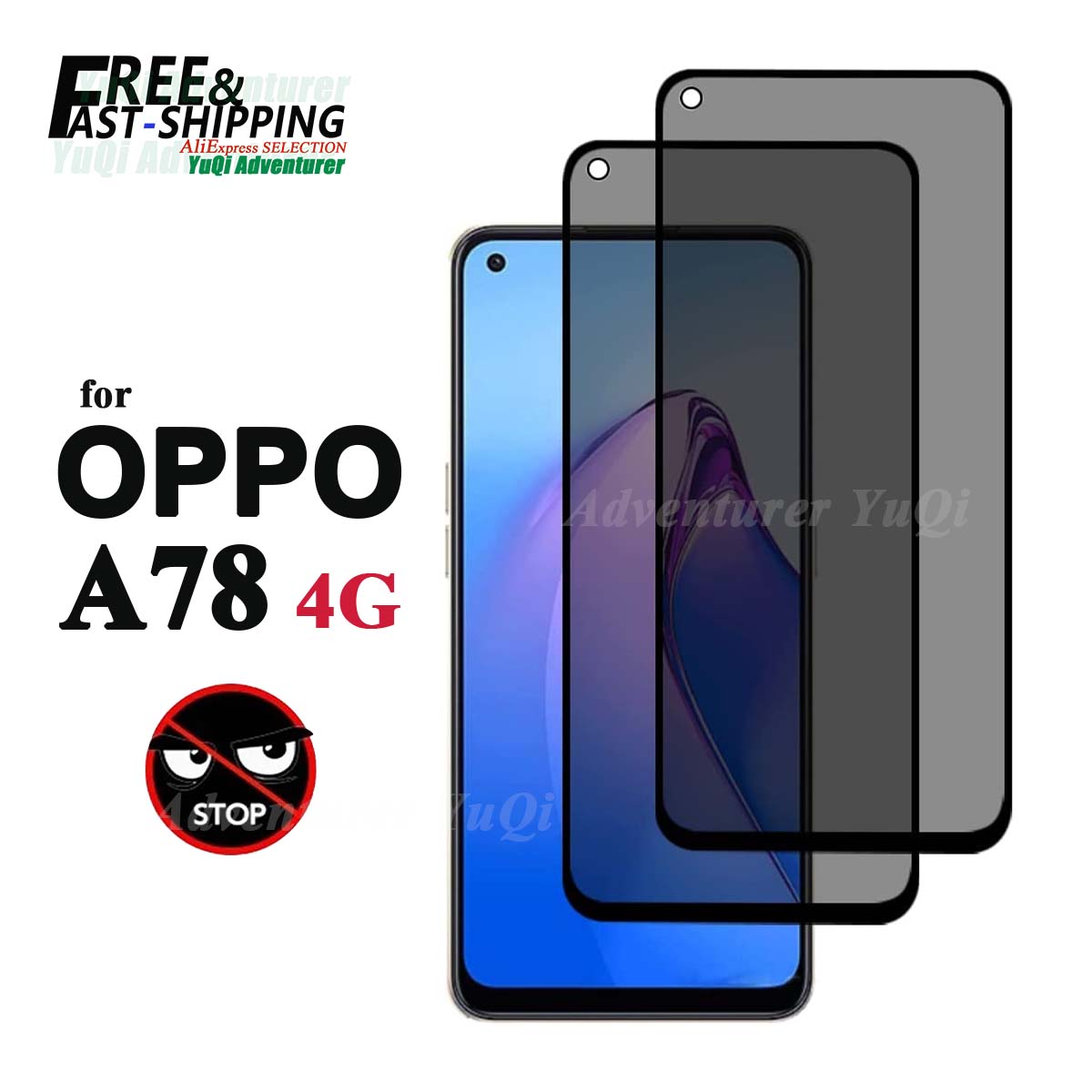 Anti Spy Screen Protector For  - огляд і ціна Oppo A78