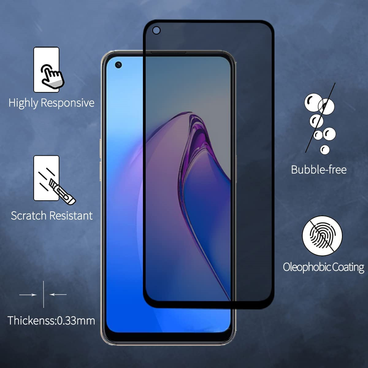 Anti Spy Screen Protector For  - огляд і ціна Oppo A78
